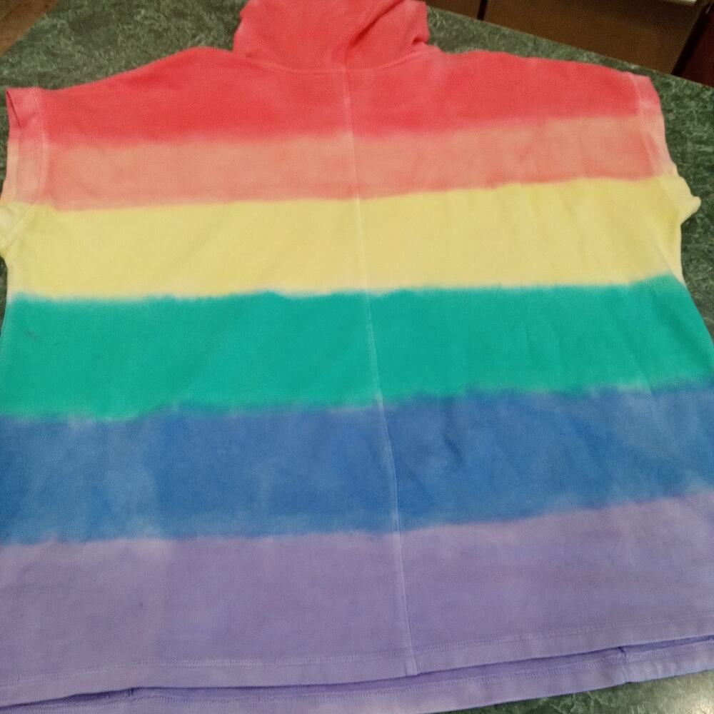 Livi Active Lane Bryant Plus Size 2x 18/20 Rainbow Stripe Pullover Hoodie Euc - Picture 10 of 10